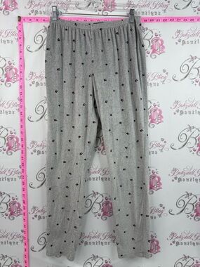 Tommy Hilfiger pants fleece soft Gray Lounge Pants with Tiny Flag and Star Print